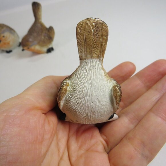 Resin (3) Bird Figurines Brown & Orange (2 are duplicates) - Picture 9 of 13